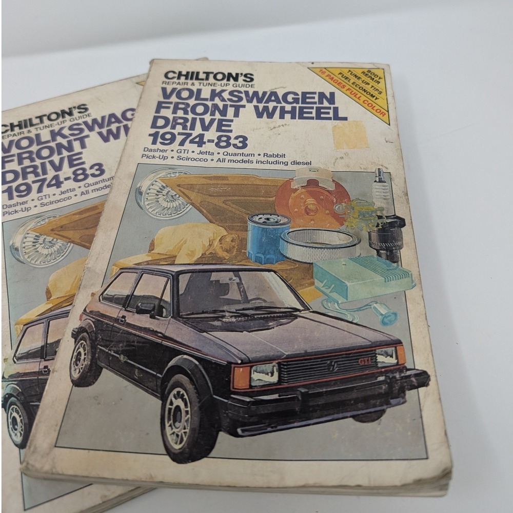 Chilton Volkswagen Front Wheel Drive 1974-83 Repair Manuals Rabbit GTI Jetta 2pk - Picture 2 of 13
